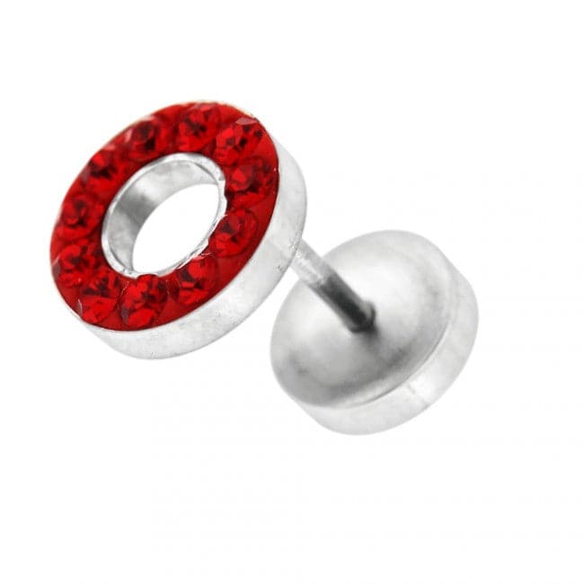 Multi Jeweled PVD Flat Disc Ear Plug - Monster Piercing