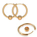 Surgical Steel Hinged Sleeper Earrings Hoops with Bead Ball - Monster Piercing