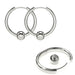 Surgical Steel Hinged Sleeper Earrings Hoops with Bead Ball - Monster Piercing