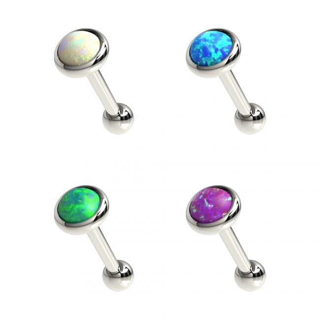 Opal Stone Cartilage Tragus Piercing Ear Stud - Monster Piercing