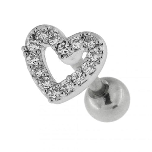 Micro Jeweled Tiny Heart Ear Stud - Monster Piercing