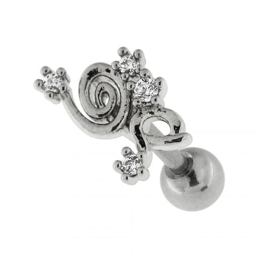 Spiral Floral Ear Stud - Monster Piercing