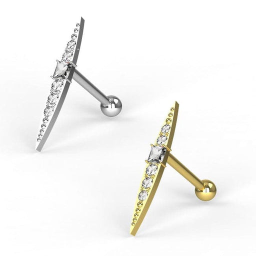 Jeweled Axe Ear Stud - Monster Piercing