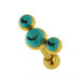 Tri Turquoise Stones Ear Stud - Monster Piercing