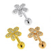 Micro Jeweled Flower Cartilage Helix Tragus Piercing Ear Stud - Monster Piercing