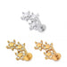 Surgical Steel Trinity Star Flower Flat Back Labret Cartilage Helix Tragus Piercing Ear Stud - Monster Piercing