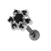 925 Sterling Silver Jewelled Flower Cartilage Tragus Piercing Ear Stud - Monster Piercing