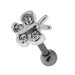 925 Sterling Silver Jewelled Butterfly Cartilage Tragus Piercing Ear Stud - Monster Piercing